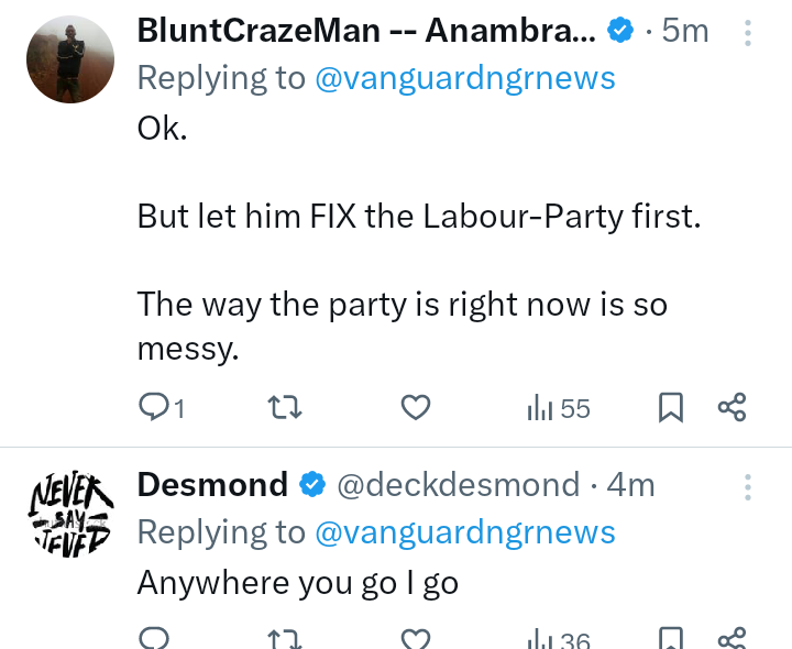2027: Reactions After It Was Announced That Peter Obi Will Be Running On The Labour Party Platform
