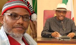 BREAKING NEWS: "N100m for anyone who can take Wike down. Dead or alive, I'll pay cash" DSS indicts Kanu in Court
