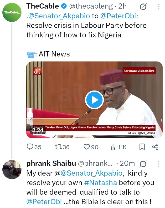 Atiku’s Aide Responds After Akpabio Told Obi To Resolve LP Crisis Before Criticizing Nigeria