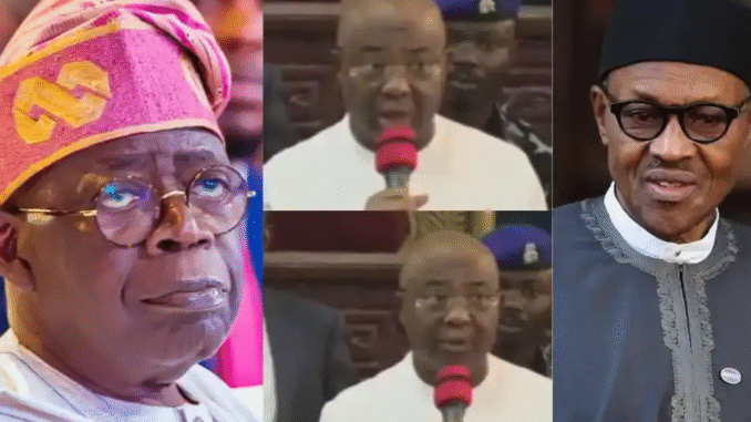 BREAKING NEWS: Funny moment Nigerian governor mistakenly wished Tinubu instead of Buhari a RIP message, clip goes viral