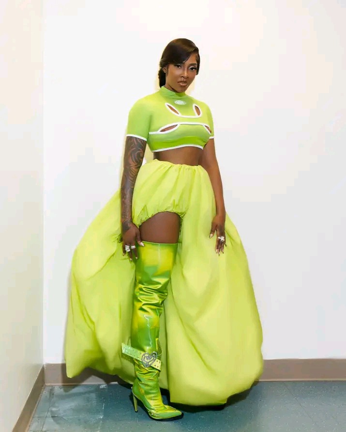 Singer Tiwa Savage Shows Off the Okra Water She Uses To Maintain Her Beauty