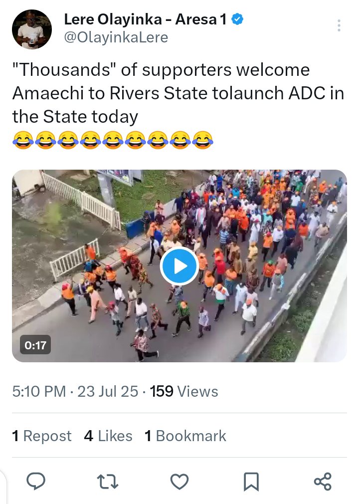 After Seeing The Number Of People That Welcomed Rotimi Amaechi In Rivers State Wike's Aide Reacts After Seeing The Number Of People That Welcomed Rotimi Amaechi In Rivers State Wike's Aide Reacts
