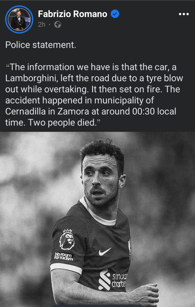 Police Confirm What Caused Diogo Jota's Car Accident (BREAKING SAD NEWS) Police Confirm What Caused Diogo Jota's Car Accident (BREAKING SAD NEWS)