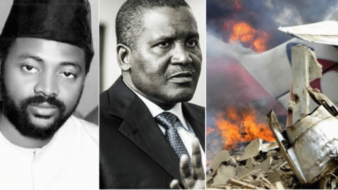 How Abacha’s Eldest Son, Ibrahim died with Dangote’s Brother, Bello in a Presidential Jet Crash; Scandals Unveiled How Abacha’s Eldest Son, Ibrahim died with Dangote’s Brother, Bello in a Presidential Jet Crash; Scandals Unveiled