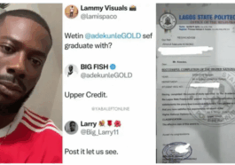 Adekunle Gold shares his Polytechnic HND certificate after an X user requested proof