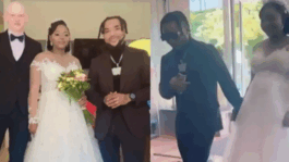 ‘Son-in-law seems older than him’: Video as singer Ortise Femi walks daughter down the aisle (Watch)