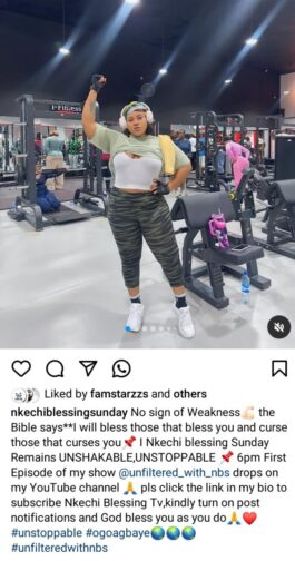 “No Sign of Weakness” - Nkechi Blessing Declares as She Shares Her Gym Journey, Inspiring Fans