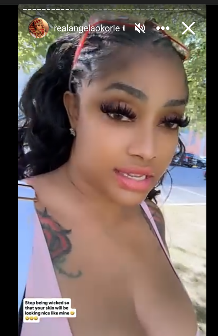 “Stop Being Wicked So Your Skin Will Be Like Mine” Angela Okorie Advises In New Post