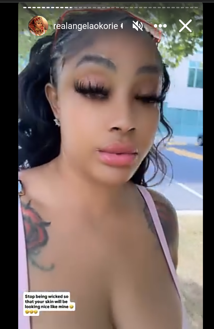 “Stop Being Wicked So Your Skin Will Be Like Mine” Angela Okorie Advises In New Post