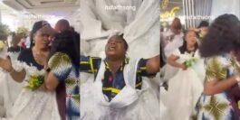 BREAKING: Drama in church as single women dress like brides to pray for husbands