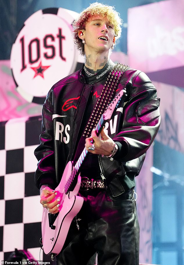 Machine Gun Kelly cracks bedroom joke at Las Vegas F1 as rumours grow hes back with Megan Fox