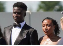 Bukayo Saka proposes to longtime girlfriend Tolami Benson in London