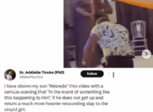 Lecturer tells son to fight back if slapped by a lady, referencing viral proposal video