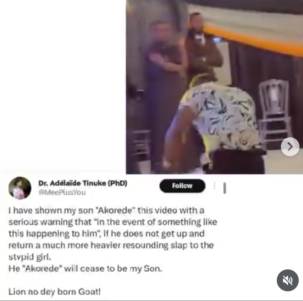 Lecturer tells son to fight back if slapped by a lady, referencing viral proposal video