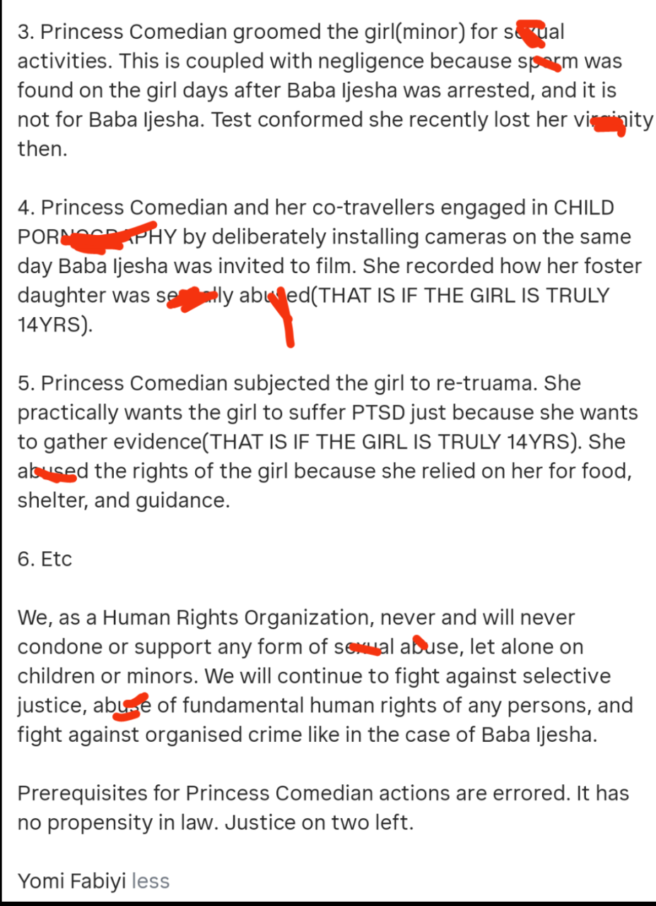 Actor Yomi Fabiyi speaks after Baba Ijeshas release, makes fresh claims about the case