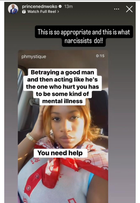 This is what narcissists do  Senator Ned Nwoko shares post about women who betray good men amid ongoing marital drama with Regina Daniels