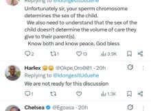 Nigerians argue online after man claims daughters dont count as real children
