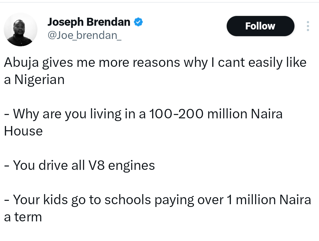 X user calls out Abuja residents over how they treat their gatemen