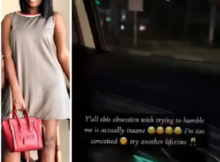 Davido's baby mama, Sophia Momodu, claps back at Snapchat user who accused her of flaunting a replica bag