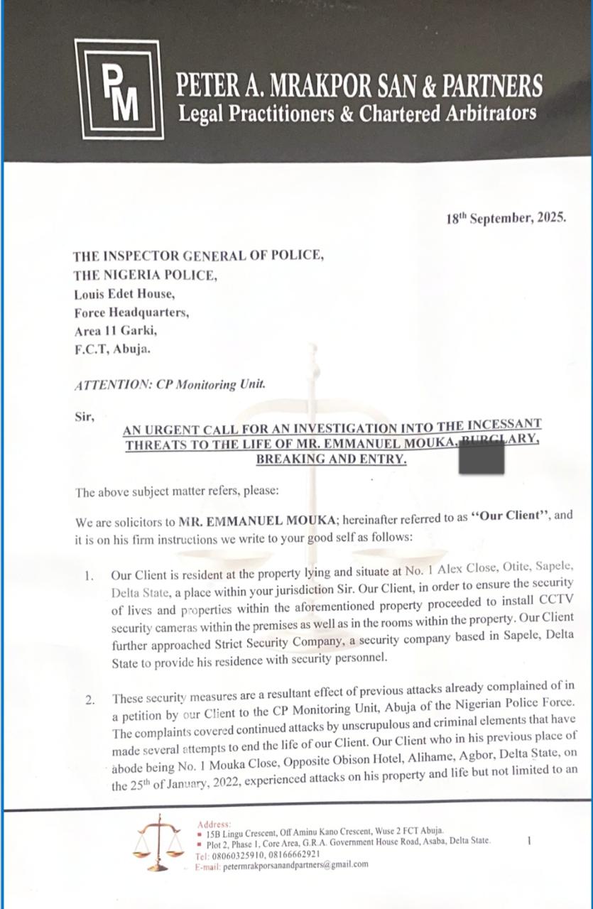 Embattled Delta businessman urges police to investigate his security guard after CCTV captured him