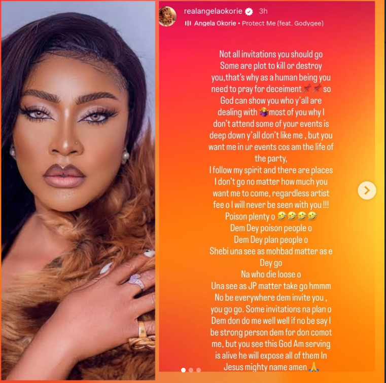 Angela Okorie says she turns down events despite the money because not all invites are safe