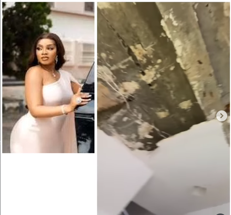 BBNaija star Queen Mercy recounts scary moment as POP ceiling collapses in her home