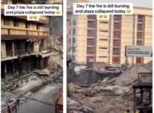 Some bodies have been recovered and the fire is still burning  woman gives update on trapped victims at Great Nigeria House blaze