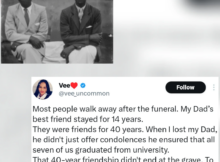Most people walk away after the funeral  x user shares touching story of fathers friend who stayed for 14 years