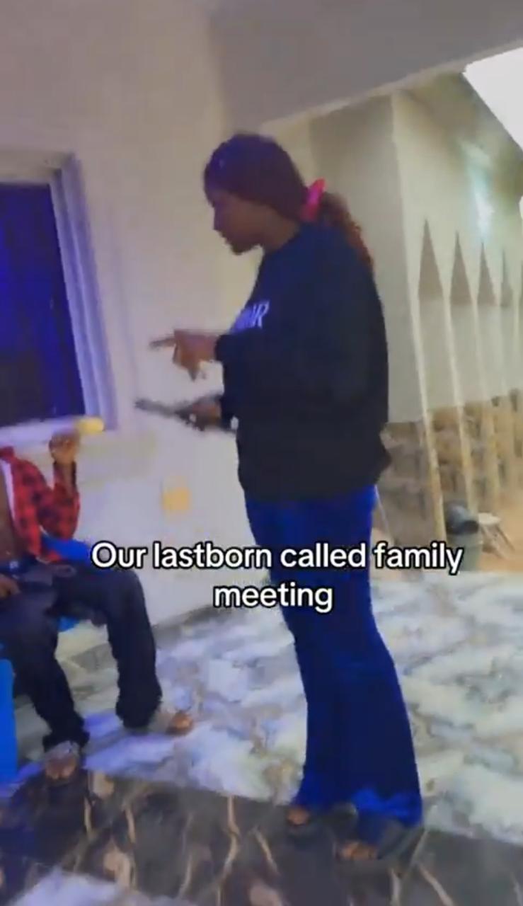Our last-born called for a family meeting  lady shares hilarious video