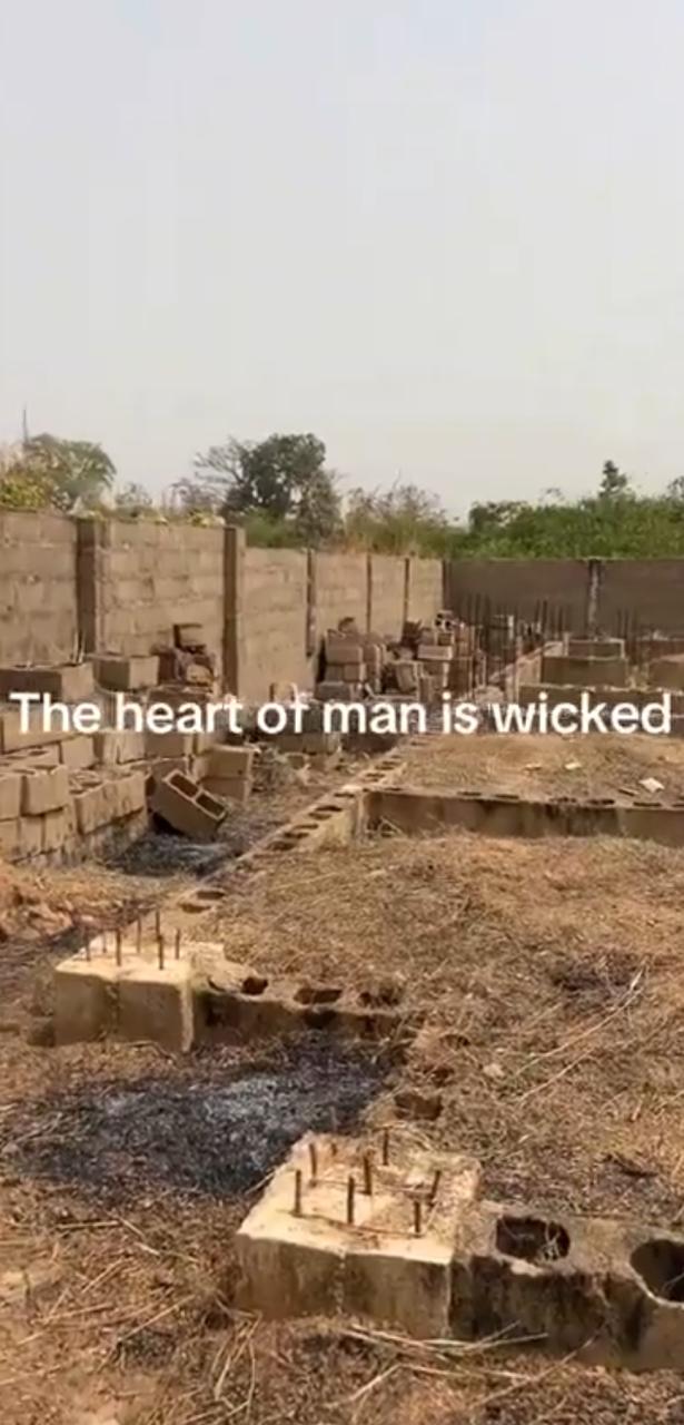 Man cries out after thives invaded his building site and carted away almost all the iron rods