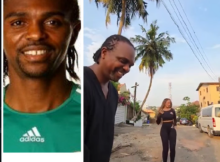 Adorable moment between Kanu Nwankwo and his wife Amara Kanu as they both hop on TikTok challenge.