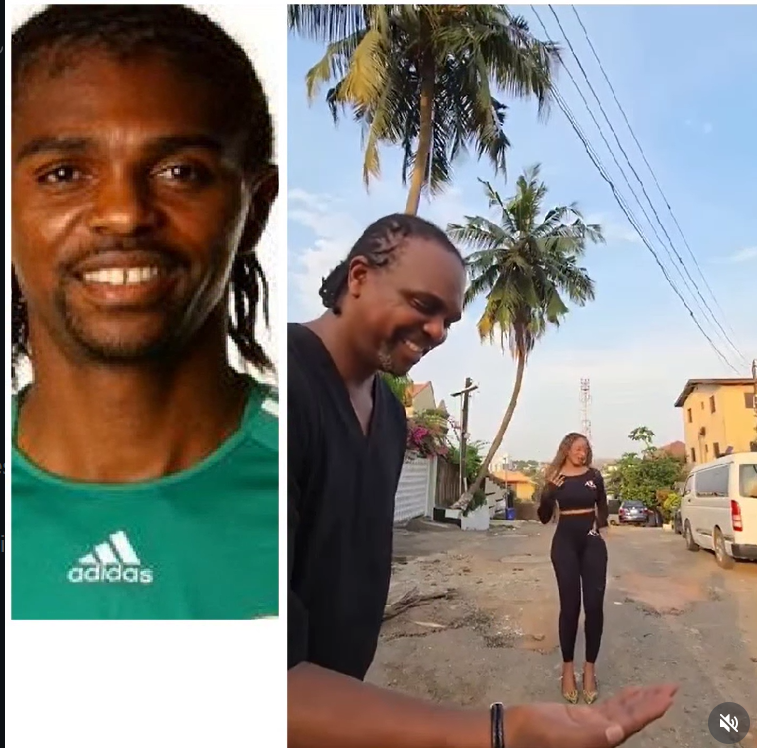 Adorable moment between Kanu Nwankwo and his wife Amara Kanu as they both hop on TikTok challenge.