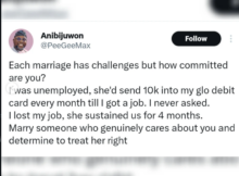 I was jobless, she kept us afloat, 17 years later, im still grateful  Man reflects on marriage and sacrifice