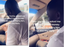 Wife gets people talking after giving a funny answer when her husband asked if shed accept him with no money or car