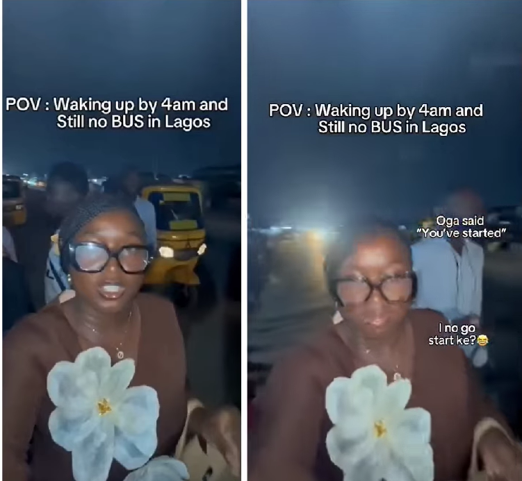 I woke up by 4am and still met long queue with no bus  lady who works 59 cries out