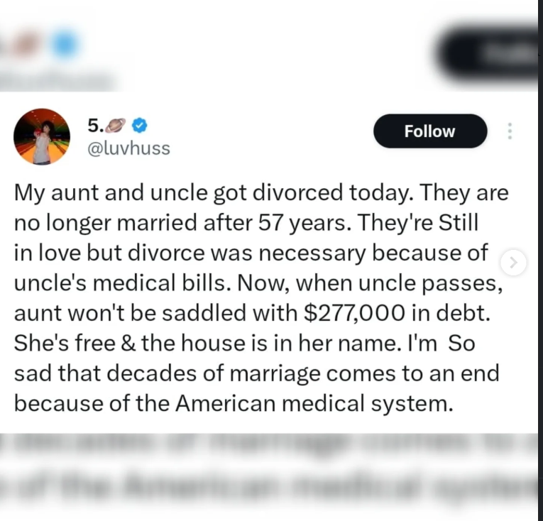 Theyre still in love but had to divorce after 57 years X user shares heartbreaking reason behind aunt and uncle's split
