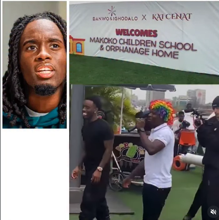 YouTuber and Streamer Kai Cenat meets Makoko children as he visits school project in Lagos