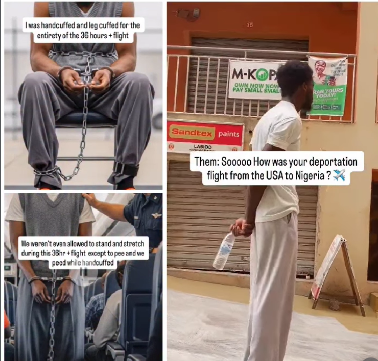 Nigerian man recounts 36-hour deportation flight from the US, alleges inhumane treatment